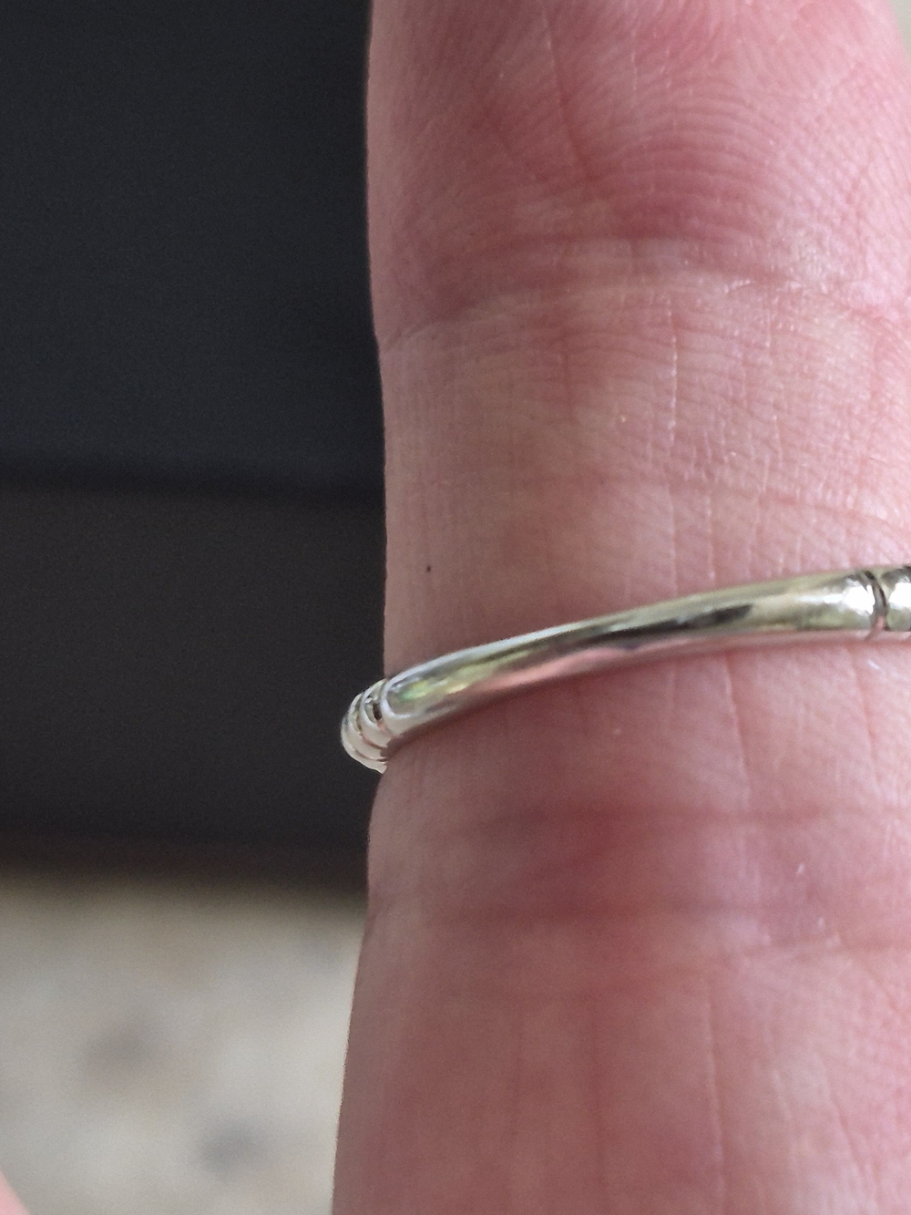 White Pearl Ring 14k White Gold Sz 7 - Picture 9 of 11